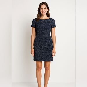 Banana Republic Navy Textured Mini Dress